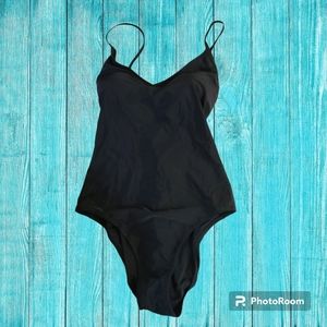 Black one piece swim suit
